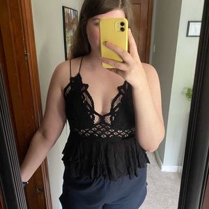 NWOT Free People Lace Top